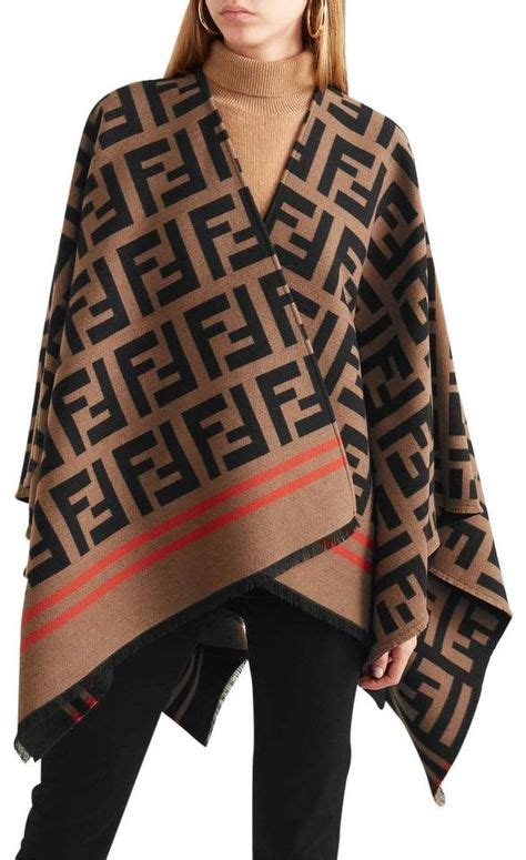 fendi scarf for women|fendi poncho long fur cape.